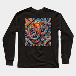 Interlocking Abstract Geometric Figures Dimensions Long Sleeve T-Shirt